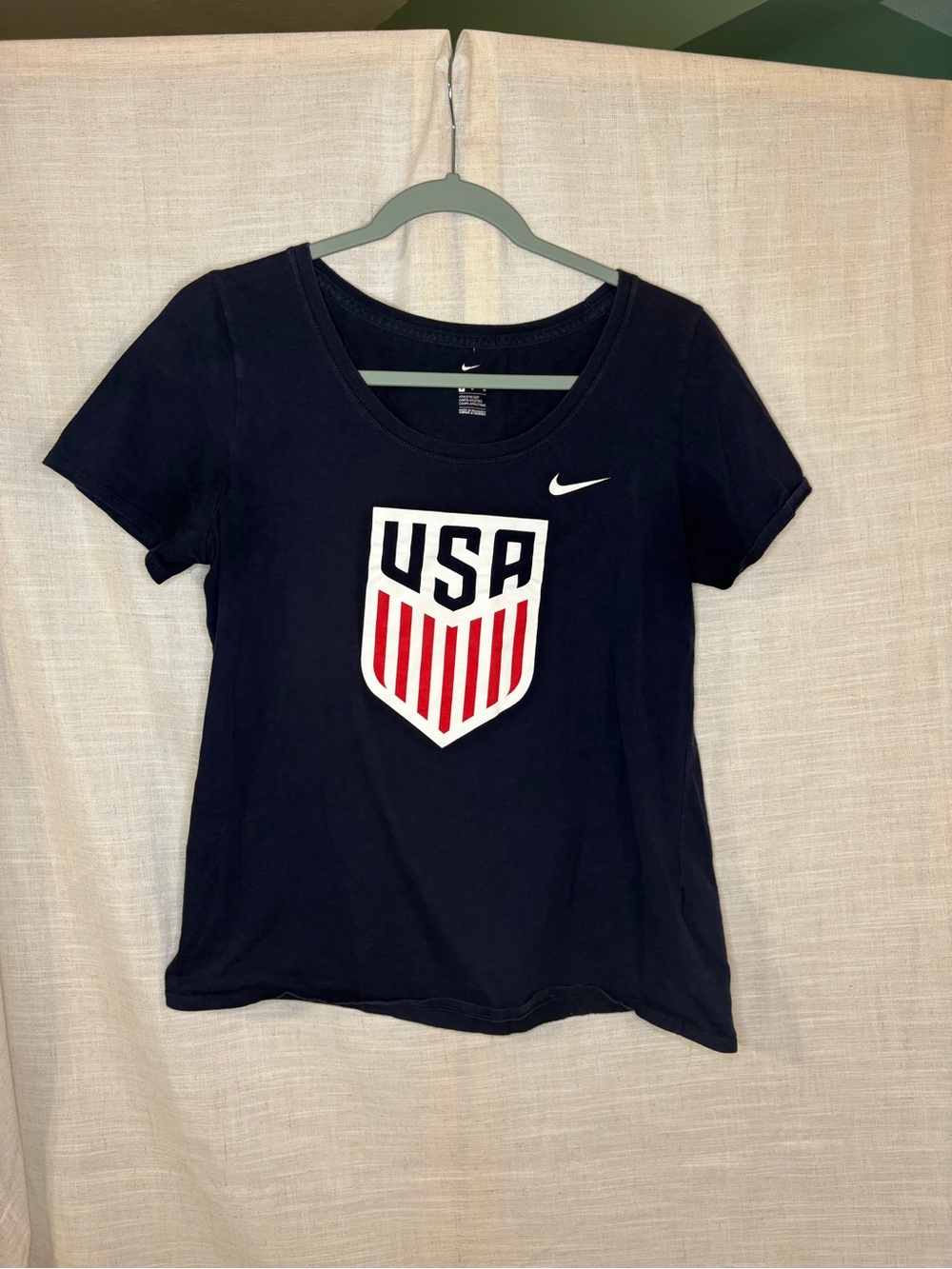 Nike Navy T‑Shirt with Red & White USA Shield